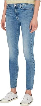 7 For All Mankind HW Skinny Denim Broek - Dames - Skinny Jeans - Blauw - W25 - Denim - Jeans