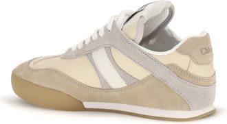 Chlo&eacute; Womens Leather Trainers Kick Dove Grey Sneaker