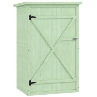 OUTSUNNY Caseta de jard&iacute;n 75x56x115 cm verde