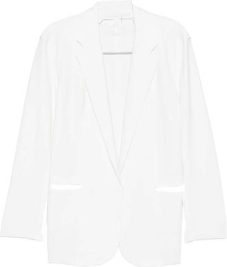 Norma Kamali Blazers, female, White, Size: 2XS Oversized Single-Breasted Blazer Jacket