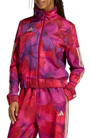 adidas x FARM Rio Tiro Jacket in Magenta/Maroon/Crystal Linen at Nordstrom Rack, Size X-Large