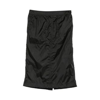Saint Laurent Pencil Skirt in Nylon - female - Saint Laurent - Midi Skirts - Black - S - Skirts