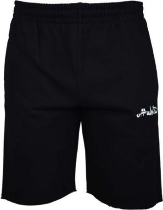 Off-white Bermuda Shorts met Geborduurd Scriptlogo - Heren - Korte Broeken - Zwart - XL - Katoen - Korte Broeken