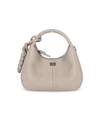Ganni Hobo Mini White Pepper Bag