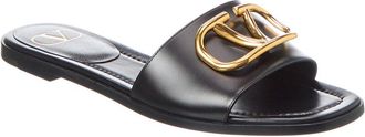 Valentino Vlogo Signature Leather Sandal