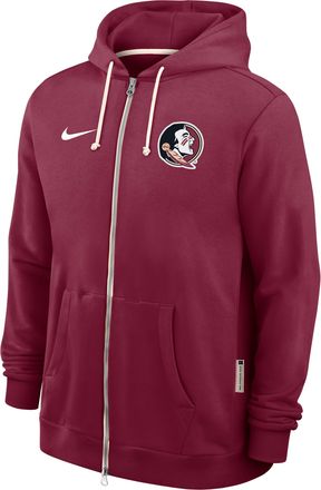 Nike Florida State Sideline Nike Mens Dri-FIT College Full-Zip Hoodie in Red | 03AV69XFTN-WZZ