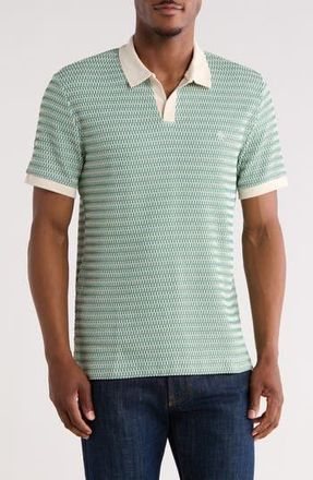 Original Penguin Crochet Stitch Johnny Collar Polo in Beryl Green at Nordstrom Rack, Size Xx-Large