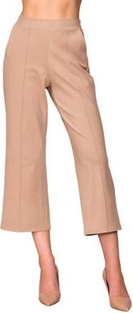 Melloday Knit Pintuck Ankle Pants in H Mocha at Nordstrom Rack, Size X-Large