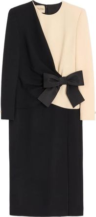 Valentino Garavani Crêpe jurk met strikdetail - Zwart