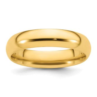 Diamond2Deal 14k Yellow Gold 5mm Standard Weight Comfort Fit Wedding Band Ring