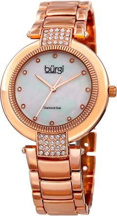 Bürgi Quartz Diamond White Mother of Pearl Dial Ladies Watch BUR181RG