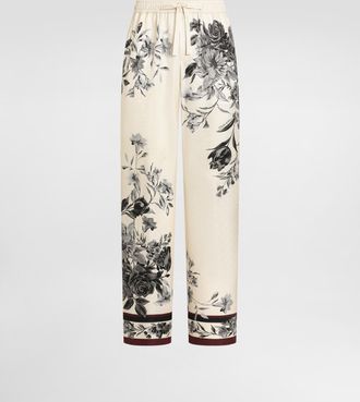 Dolce & Gabbana Flower Bouquet-print Vanity Twill Trousers - Man Pants And Shorts Multicolor 44