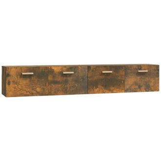vidaXL Armarios Pared 2 Uds Contrachapada Roble Ahumado 100x36,5x35 Cm Vidaxl