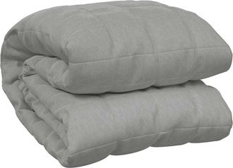 vidaXL Manta Con Peso Tela Gris 220x260 Cm 11 Kg Vidaxl