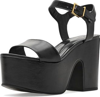 Schutz Tuke Womens Sandals Black : 10.5 M, Leather