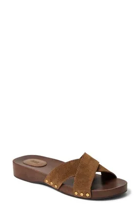 Paige Inez Slide Sandal in Chestnut at Nordstrom, Size 5.5