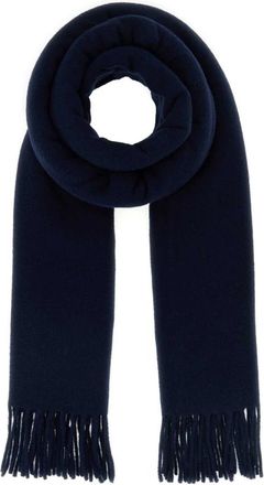 Maison Kitsun&eacute; Fox Head Scarf - Heren - Wintersjaals - Blauw - ONE Size - Wol - Accessoires