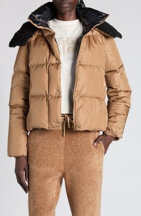 Moncler Castelnou Box Quilted Down Puffer Jacket in Dijon at Nordstrom, Size 4