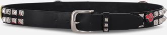 Hysteric Glamour Studs Badges Fever Belt Black