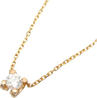 Cartier C de cartier Diamond Gold Necklace