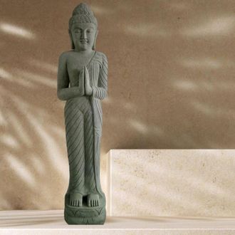 Wanda Collection Estatua De Piedra De Jard&iacute;&shy;n Buda De Pie Rezo 2 M