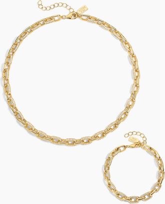 Electric Picks Headliner Necklace and Bracelet - Set of 2 in Gold at Nordstrom