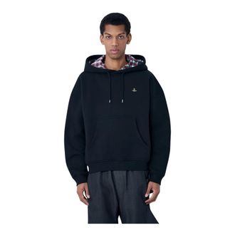 Vivienne Westwood Hoodies, male, Black, Size: 2XL Ashtop Hooded Sweatshirt