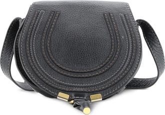 Chlo&eacute; Marcie Leather Small crossbody bag - Zwart