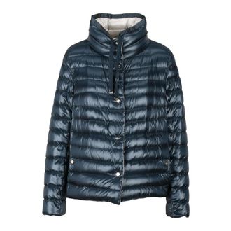 Herno Down Jackets, female, Blue, Size: XS Reversible Lightweight Down Jacket