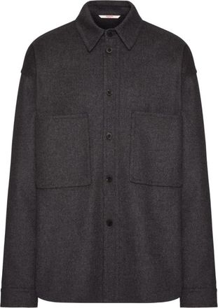 Valentino Garavani Oversized Jas - Heren - Zomerjassen - Grijs - L - Wol - Jassen