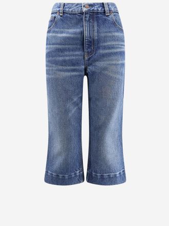 Chlo&eacute; Jeans Capri a vita alta Chlo&egrave; in denim