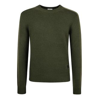 Burberry Cashmere Knitwear, male, Green, Size: L Burberry Sweaters