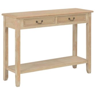 Berkfield Home Console Table 110x35x80 cm Wood in Light Sand | Size: 110 x 35 x 80 cm