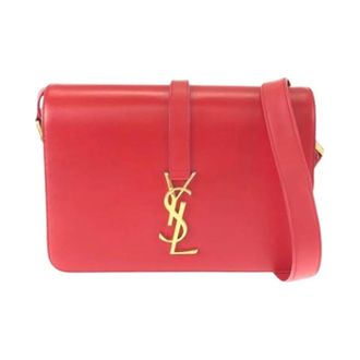 Saint Laurent Pre-owned Cross Body Bags, female, Red, Size: ONE SIZE Pre-owned Vintage Pochette Shoulder Bag