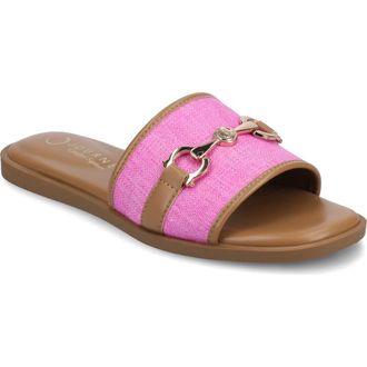 Journee Collection Priya Slide Sandal in Hot Pink at Nordstrom Rack, Size 8.5