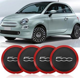 OEM Juego De 4 Embellecedores De Rueda Para Fiat 500, Embellecedor De Rueda Abs 500, Tapacubos 68078419ac Para Tapacubos Central Exterior Fiat 500, Acceso