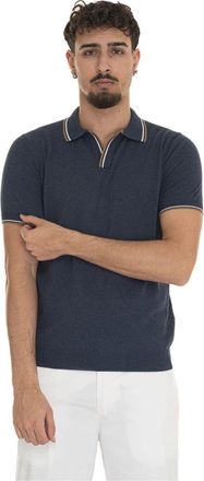 Gran Sasso Katoenen Poloshirt met Korte Mouwen - Heren - Polos - Blauw - 3XL - Katoen - Tops