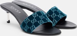Gucci GG velvet mules