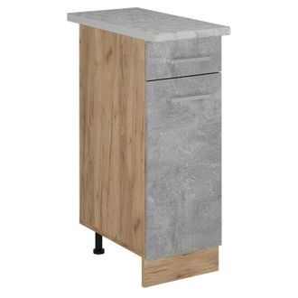 Vicco Mueble Bajo De Cocina R-line, Hormig&oacute;n, 30 Cm Et M&aacute;rmol