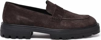 Hogan Brown Suede Penny Loafers