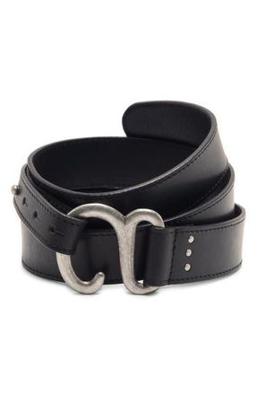 Free People WTF Arlo Leather Hip Belt in Black at Nordstrom, Size Medium