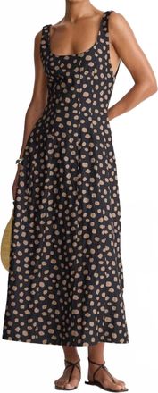 Apiece Apart Ballet Tank Maxi Dress In Yayoi Black & Camel
