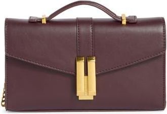 BCBGeneration Double Bar Shoulder Clutch in Black Cherry at Nordstrom Rack
