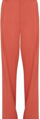 Victoria Beckham Pleat-Detail Wide-Leg Trousers Size XL