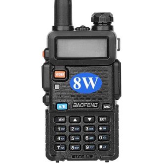 OEM Uv-5r 8-watt Dual Band Two-way Radio (144mhz-146mhz Vhf & 430mhz-440mhz Uhf) Includes Full Kit, Black