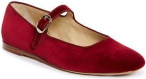 Le Monde Beryl Velveteen Mary Jane Flat in 040 Berry at Nordstrom Rack, Size 8.5Us / 38.5Eu