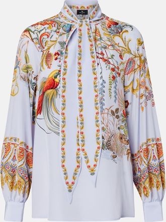 Etro Semi-sheer jacquard blouse