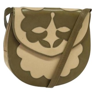 Saint Laurent Pre-owned Canvas shoulder-bags - Dames - Pre-owned - Groen - Maat: ONE Size