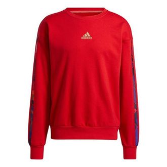 adidas Mic Graphic Crew Sweatshirt Red GU9537