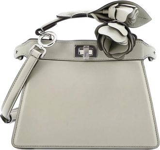 Fendi Peekaboo ISeeU Bag Leather with Embellished Handle Petite crossbody bag - Groen